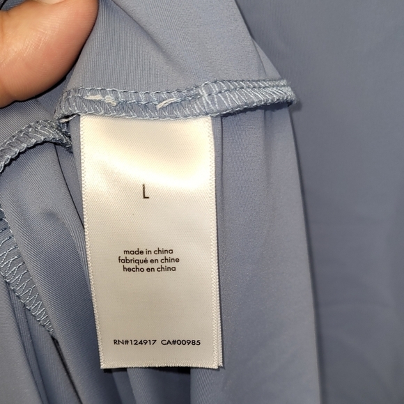 We Wore What From Danielle Burnstein Midi Slip Dress In Stonewash Blue Size L - Picture 13 of 16